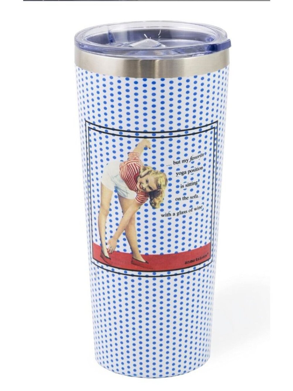 NIB Boston International Anne Taintor Stainless Steel Travel Tumbler 22-Ounce